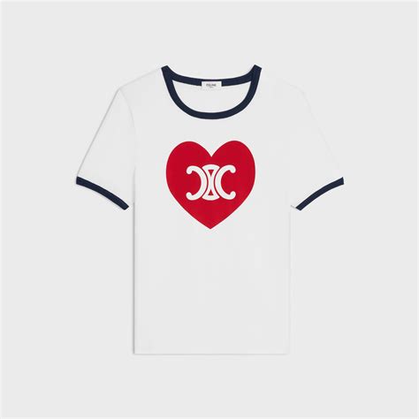 celine triomphe shirt|HEART TRIOMPHE T.